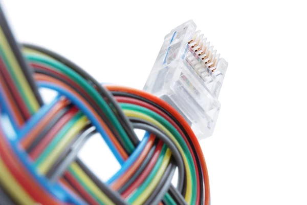 stock image Multi color network cable