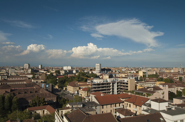 Skyline of Milan from above