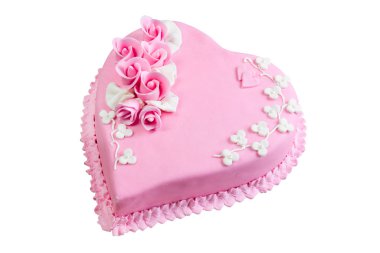 Pink cake heart clipart