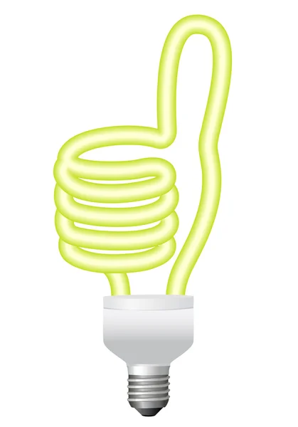 Ok ampoule à main, vecteur — Image vectorielle