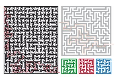 Vector mazes clipart