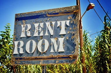 RENT ROOMS Sign clipart