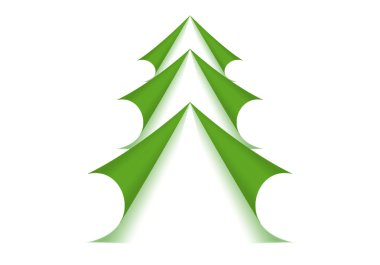 Green Christmas Tree form clipart