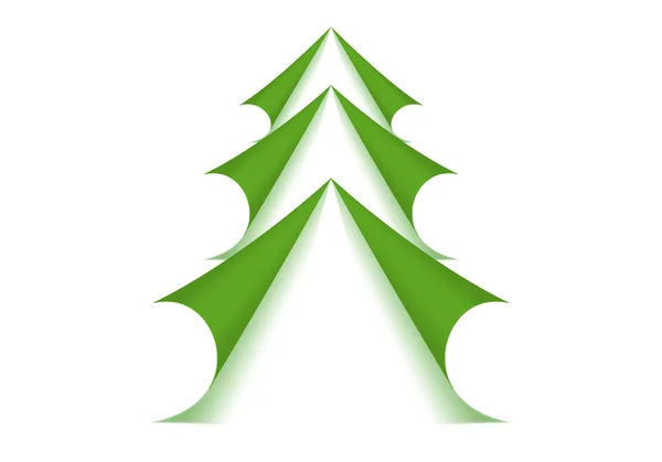 Grüne Weihnachtsbaumform Stockbild