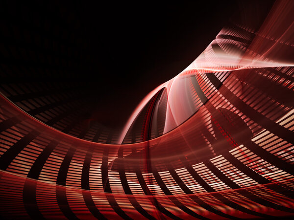 Red on black abstract background element
