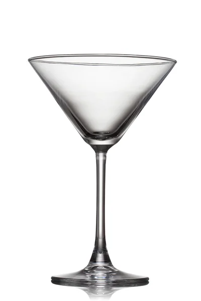 空马丁尼玻璃杯，白色隔离 — 图库照片