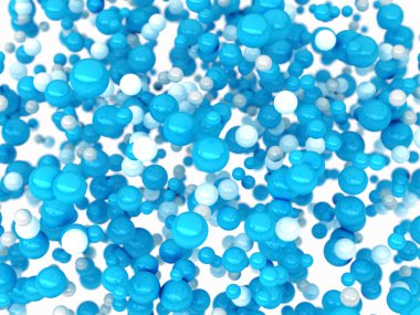 Mavi orbs veya yükselen bubbles