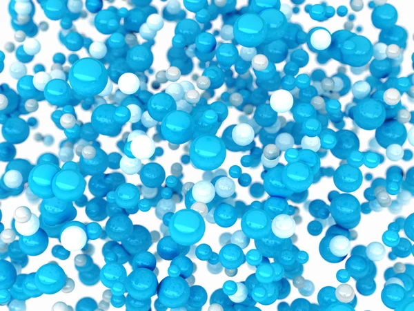 Modrá koule nebo bublinky stoupající — Stock fotografie