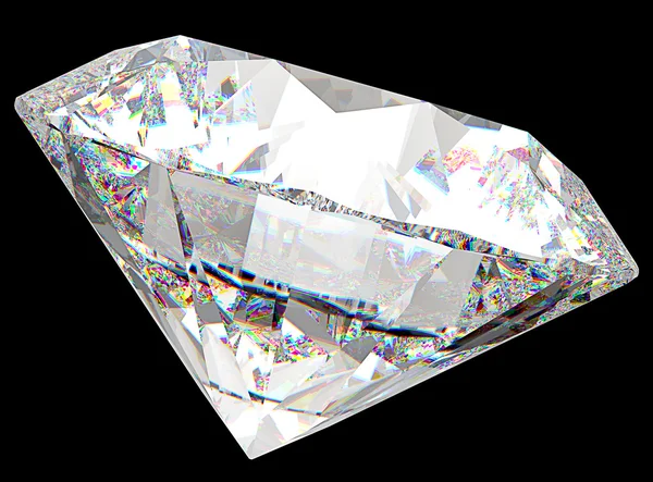 Sidovy av runda diamant med isolerade — Stockfoto