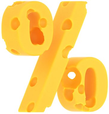 Cheeze font percent symbol isolated clipart