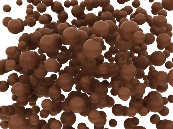Kahverengi çikolata orbs veya izole topları — Stok fotoğraf
