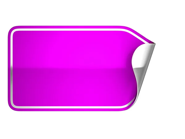 Magenta sticker or label on white — Stock Photo, Image