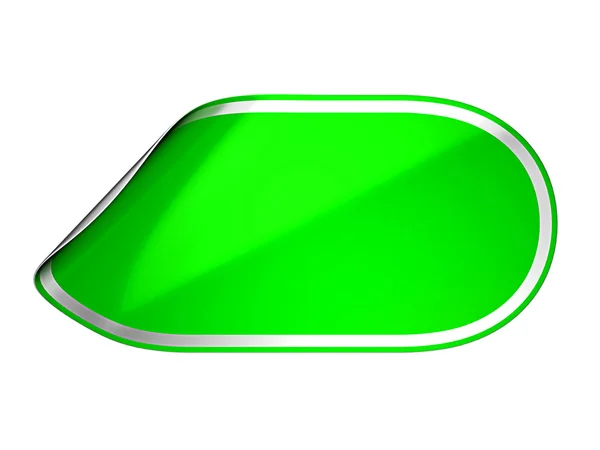 Green rounded hamous sticker or label — Stock Photo, Image