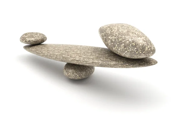 和谐与平衡: 卵石稳定体重秤 — 图库照片