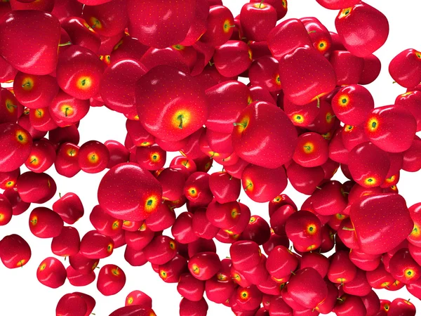 Здоровые фрукты: красные спелые яблоки изолированы — стоковое фото