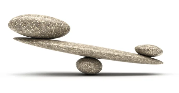 Pebble stabilitet skalor med stora och små stenar — Stockfoto