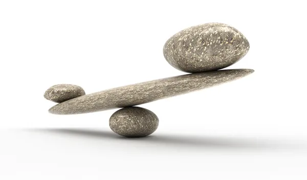 Závažný argument: Pebble stabilitu váhy s kameny — Stock fotografie