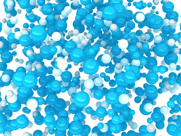 抽象孤立的白色和蓝色球 — 图库照片
