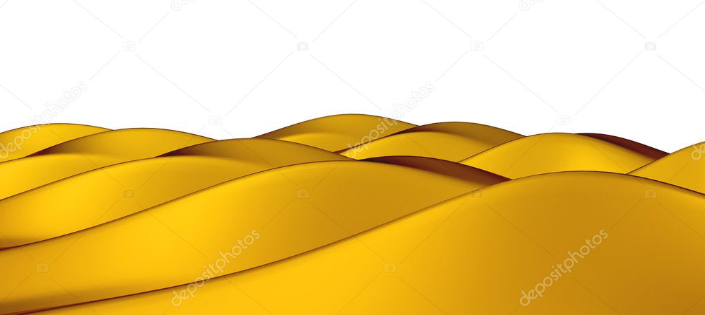 Golden hummoks or dunes isolated