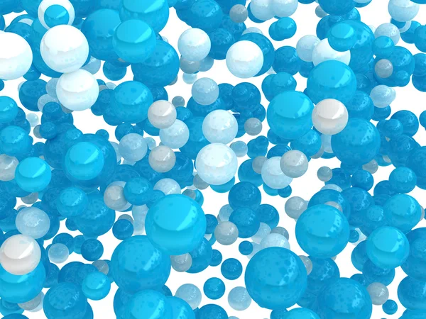 Velká skupina modré a bílé kuličky — Stock fotografie