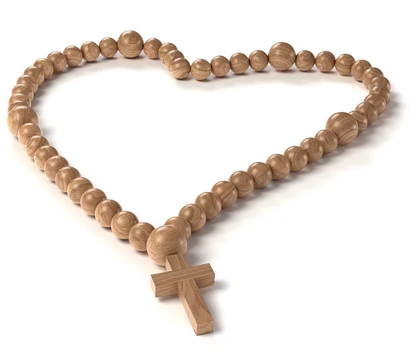 Love and Religion: chaplet or rosary beads — Stock Photo, Image