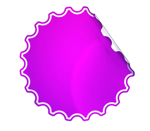 Пурпурный круглый наклейка или этикетка — стоковое фото