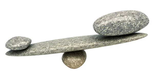 Kamenná stabilitu váhy: některé závažné věci — Stock fotografie