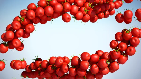 Rode tomatoe kers streams — Stockfoto