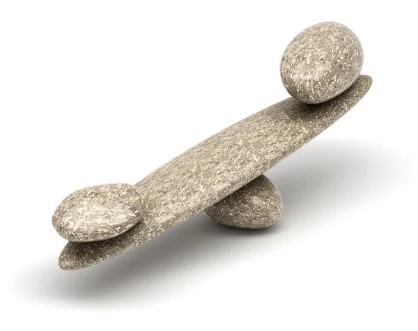 Relevans: Pebble stabilitet skalor med stenar — Stockfoto