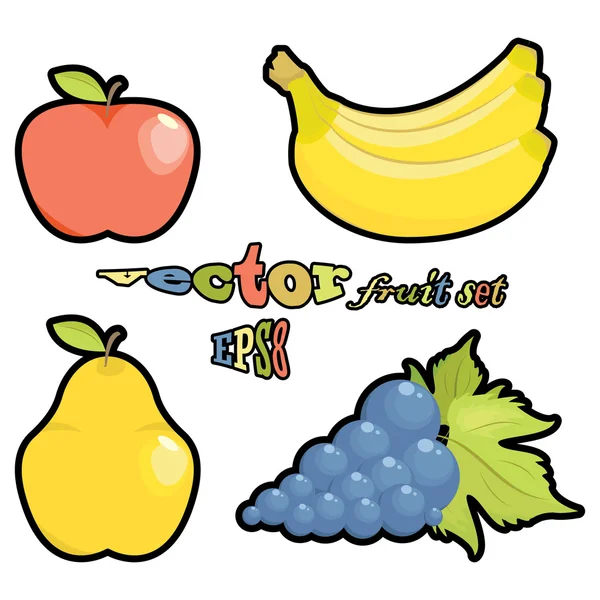 Set de frutas vectoriales — Archivo Imágenes Vectoriales
