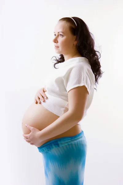 임신 젊은 여자 — 스톡 사진