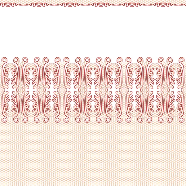 Vektor nahtlosen Hintergrund. rote Spitze auf weißem Hintergrund. — Stockvektor