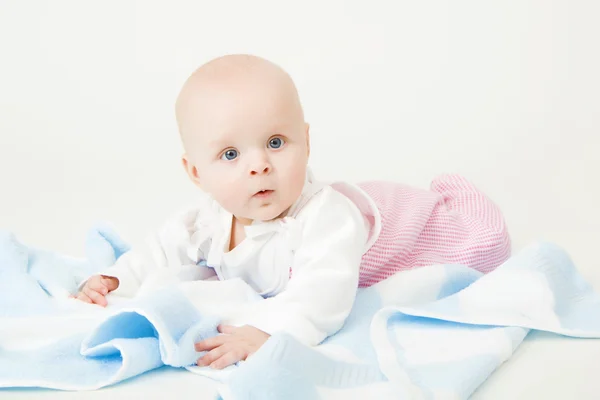 Blauwogige baby — Stockfoto