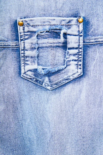 Denim with a pocket — Stock Photo, Image