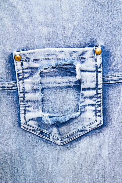 Denim with a pocket — Stock Photo, Image