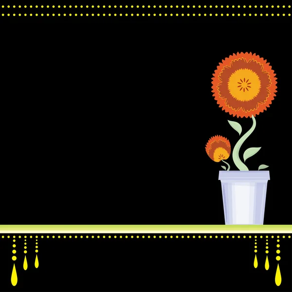 Fleur dans un pot — Image vectorielle