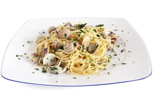 Spaghetti with clams — Stock Photo, Image