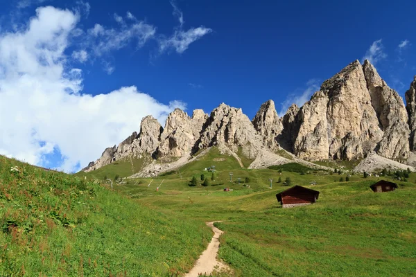 CIR Dolomity - gardena pass — Stock fotografie