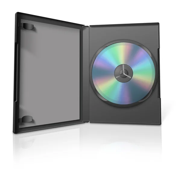 Caja de DVD y DVD — Foto de Stock