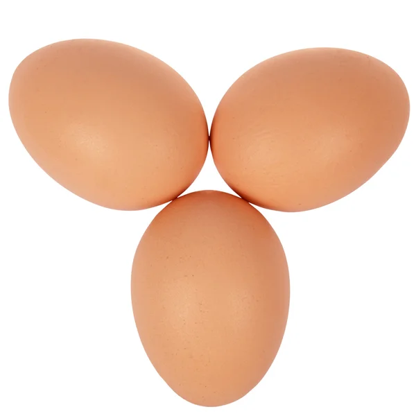 Tre ägg i cirkel. — Stockfoto