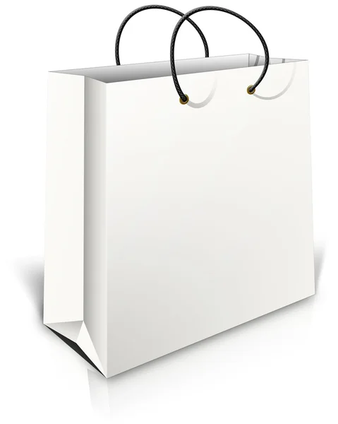 Белый подарочный мешок — стоковое фото