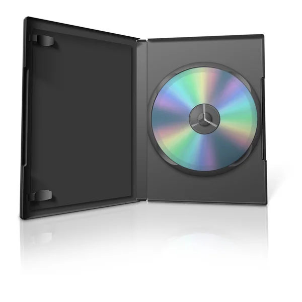 Caixa de DVD e DVD — Fotografia de Stock