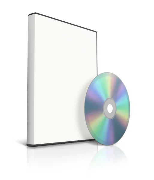 DVD a dvd case — Stock fotografie