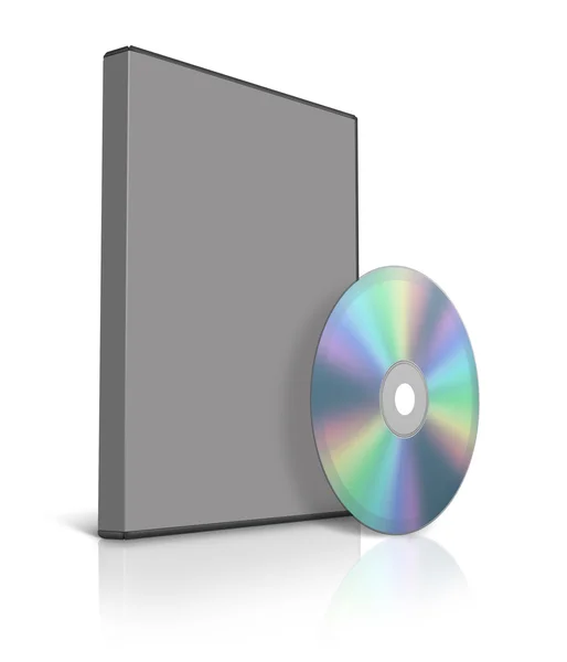 DVD és a dvd-tok — Stock Fotó