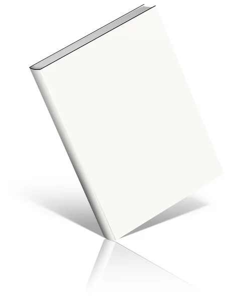 Beyaz arka plan beyaz boş kitap şablonu. — Stok fotoğraf