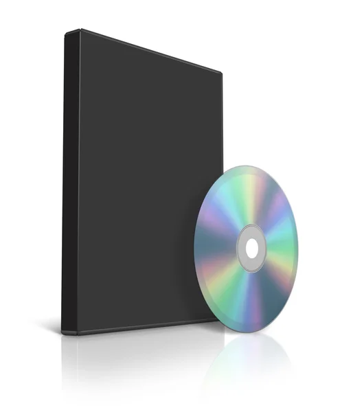 Dvd 和 dvd 盒 — 图库照片