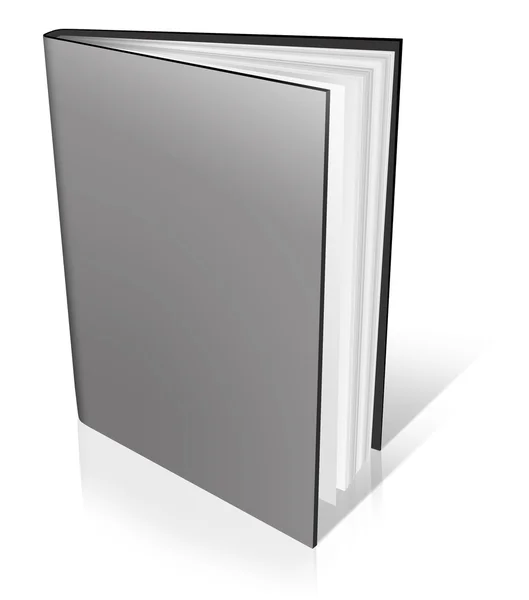 Plantilla de libro vacía gris — Foto de Stock