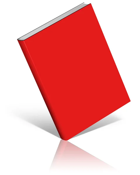 Rote leere Buchvorlage — Stockfoto