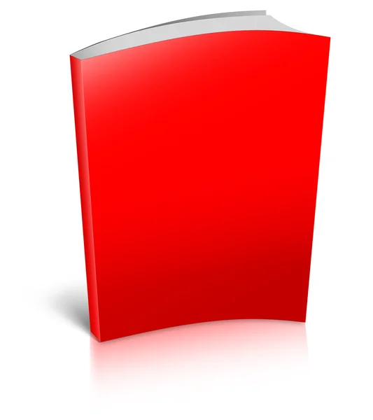 Modelo de livro vazio vermelho — Fotografia de Stock