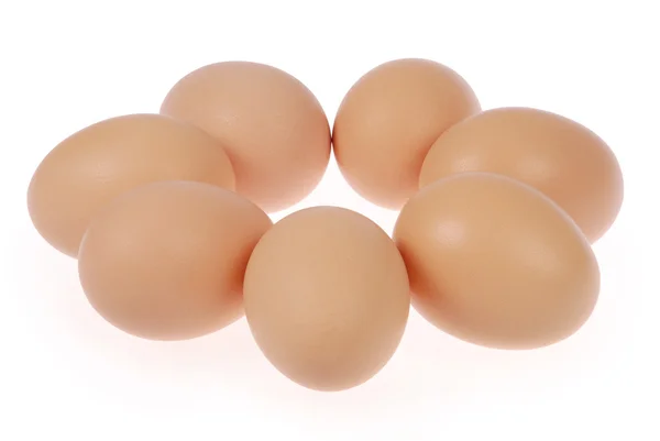 Zeven eieren — Stockfoto
